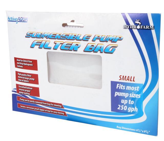 Active Aqua Hydroponics Active Aqua Submersible Pump Filter Bag, 6.75