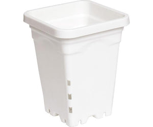 Active Aqua Soils & Containers Active Aqua 5" x 5" Square White Pot, 7" Tall, case of 100