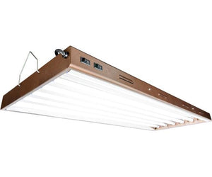 AgroBrite Grow Lights 4' 6-Tube Fixture with Lamps AgroBrite Designer T5 Grow Light with 6400K Bulbs