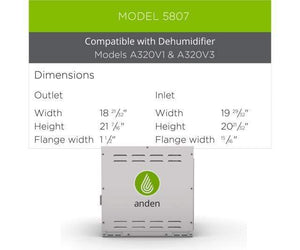 Anden Climate Control Anden Duct Kit for Anden Dehumidifier Model A320V1 & A320V3