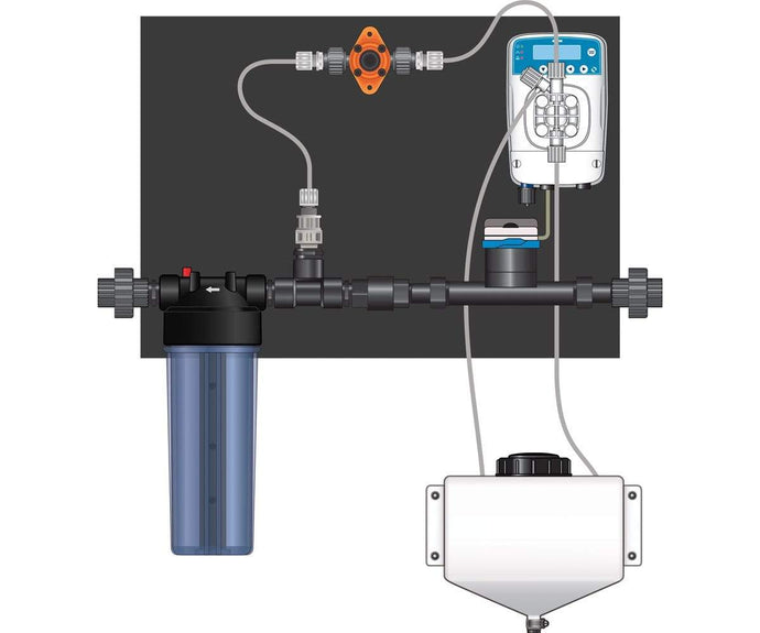 Dilution Solutions / Dosatron Etatron eOne micro-dosing pump 0.75 inch - Panel (R to L)