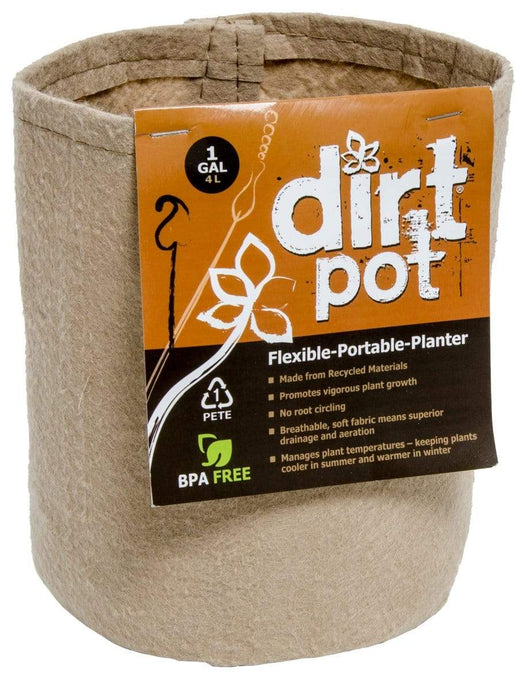 Dirt Pot Soils & Containers Dirt Pot Tan Round Fabric Pot