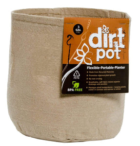 Dirt Pot Soils & Containers Dirt Pot Tan Round Fabric Pot