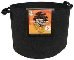 Go Pro Soils & Containers Gro Pro Essential Round Black Fabric Pot with Handles