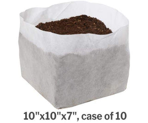 GROW!T Soils & Containers 10"x10"x7" GROW!T Commercial Coco, RapidRIZE Block, case of 10