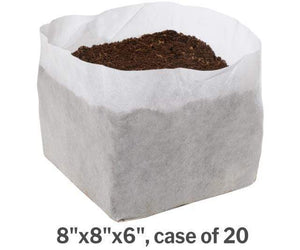 GROW!T Soils & Containers 8"x8"x6" GROW!T Commercial Coco, RapidRIZE Block, case of 10