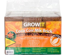 Load image into Gallery viewer, GROW!T Soils &amp; Containers GROW!T Coco Coir Mix Brick, pack of 3