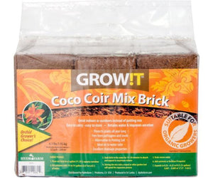 GROW!T Soils & Containers GROW!T Coco Coir Mix Brick, pack of 3