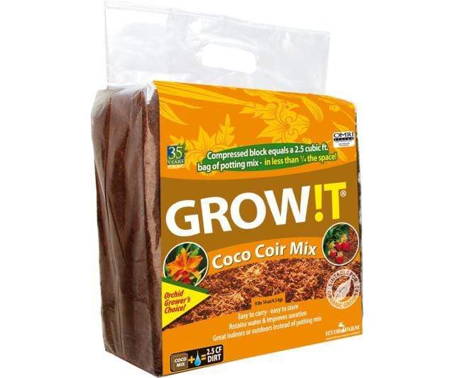 GROW!T Soils & Containers GROW!T Organic Coco Coir Mix, Block