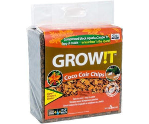 GROW!T Soils & Containers GROW!T Organic Coco Coir Planting Chips, Block