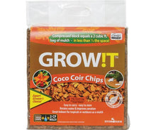 Load image into Gallery viewer, GROW!T Soils &amp; Containers GROW!T Organic Coco Coir Planting Chips, Block